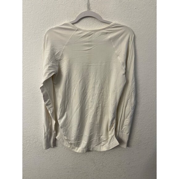 Athleta White Long-Sleeve Lightweight Pullover Top Womens Size Large - Picture 2 of 5